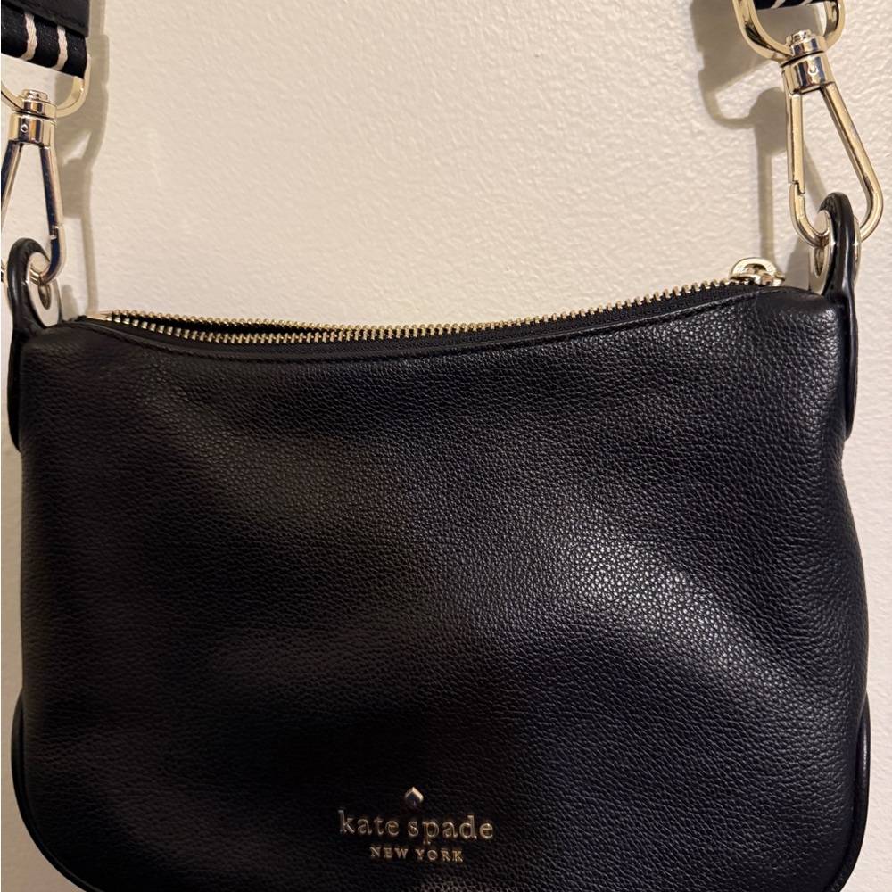 Kate Spade Black Pebbled Leather Crossbody Bag